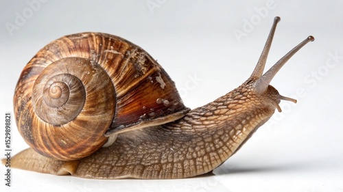 Giant African Land Snail on studio background