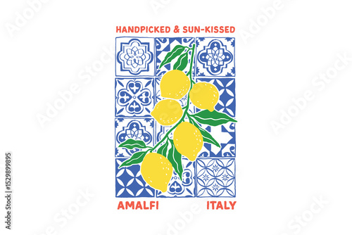  Handpicked & Sun-Kissed – Amalfi Tile Lemon Branch, Trendy  Hand drawn Lemon Summer Design