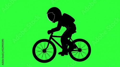 Wallpaper Mural silhouette of a cyclist Torontodigital.ca