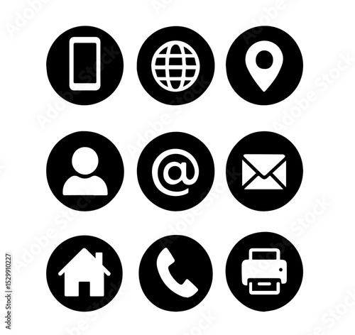 A complete set of icons designed for various digital communication needs and purposes