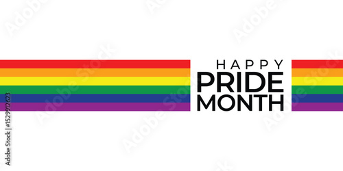 Pride Gradient background LGBTQ Pride Flag Colours. Vector banner logo lgbtq pride month with rainbow heart. Website banner