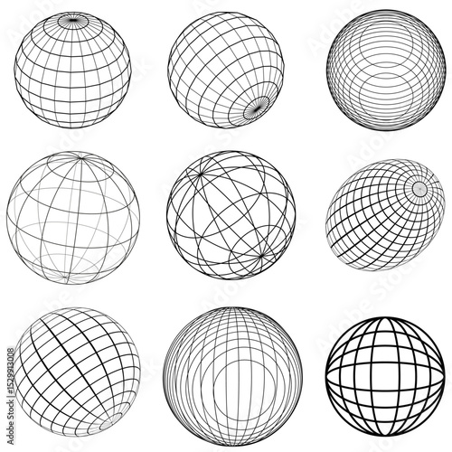 A globe grid sphere shows Earth with latitude and longitude lines, forming a grid to locate places accurately. It’s used for geography, navigation, and global mapping.