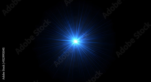 Wallpaper Mural Abstract Blue Light Flare Star Burst Background Space Energy Torontodigital.ca