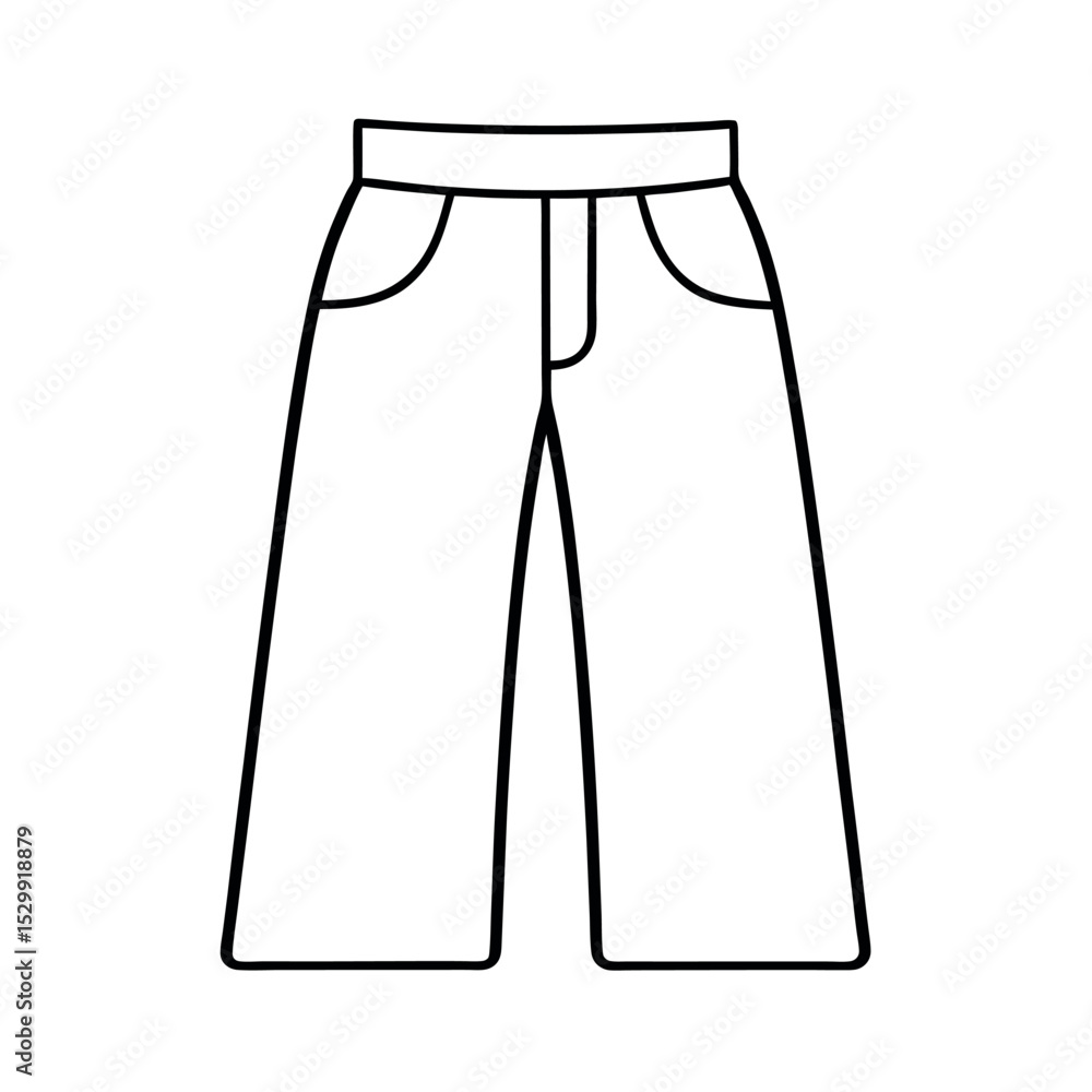 Jeans Garment Sketch Vector Jeans Garment Sketch Vector