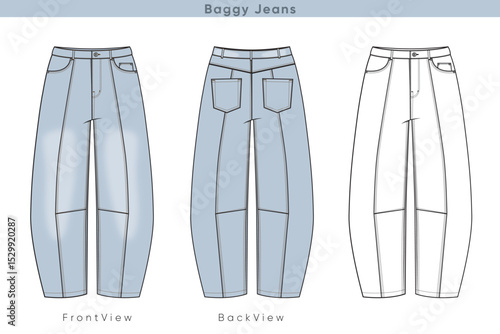 Baggy Tapered Jeans