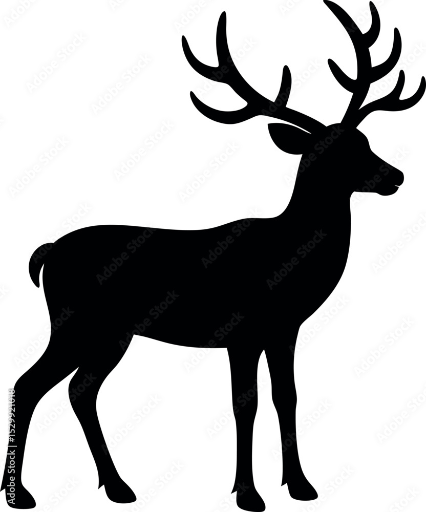 Obraz premium A deer vector silhouette 