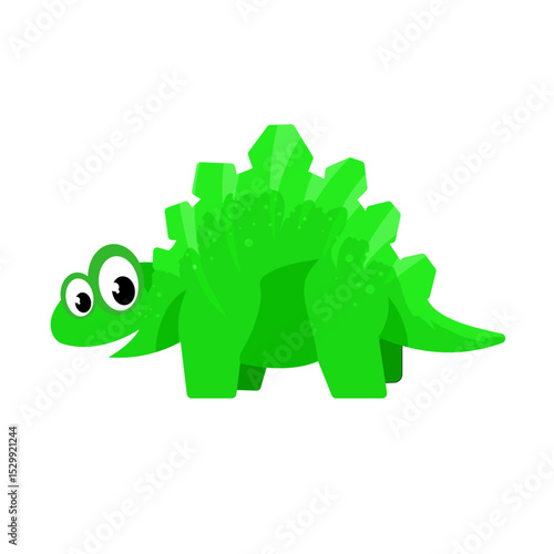 Cute stegosaurus - vector illustration