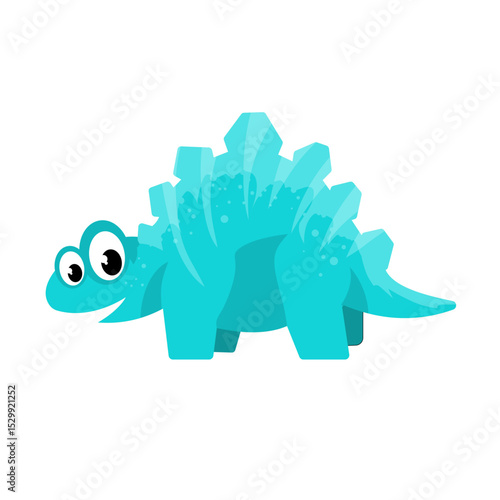 Cute stegosaurus - vector illustration