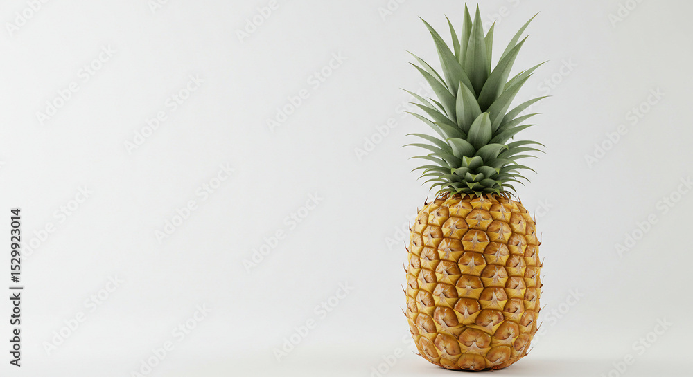 pineapple on white background pineapple on white background