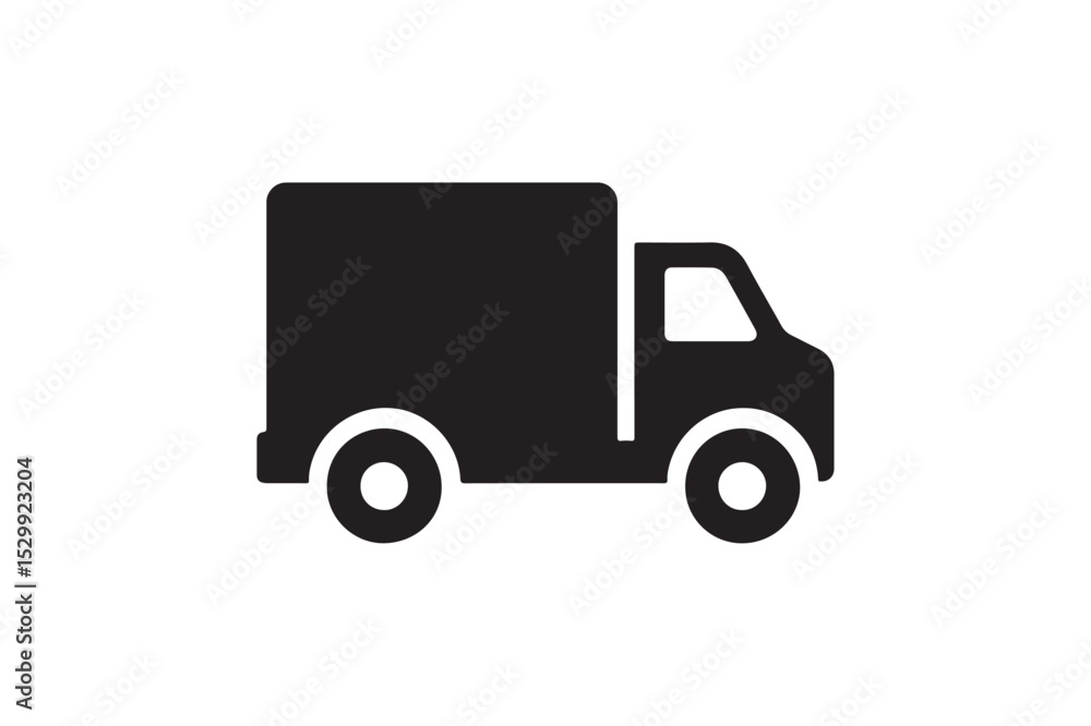 Goods car silhouette on white background.01 Goods car silhouette on white background.01