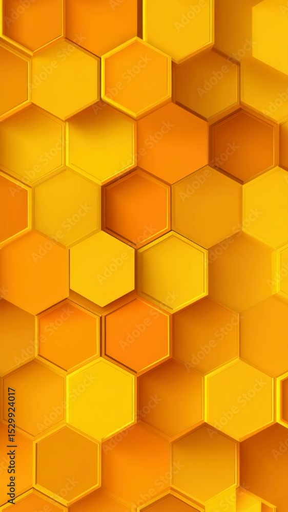 Modern Yellow Hexagon Background with Seamless 3D Pattern and Subtle Motion for UI and Branding Modern Yellow Hexagon Background with Seamless 3D Pattern and Subtle Motion for UI and Branding