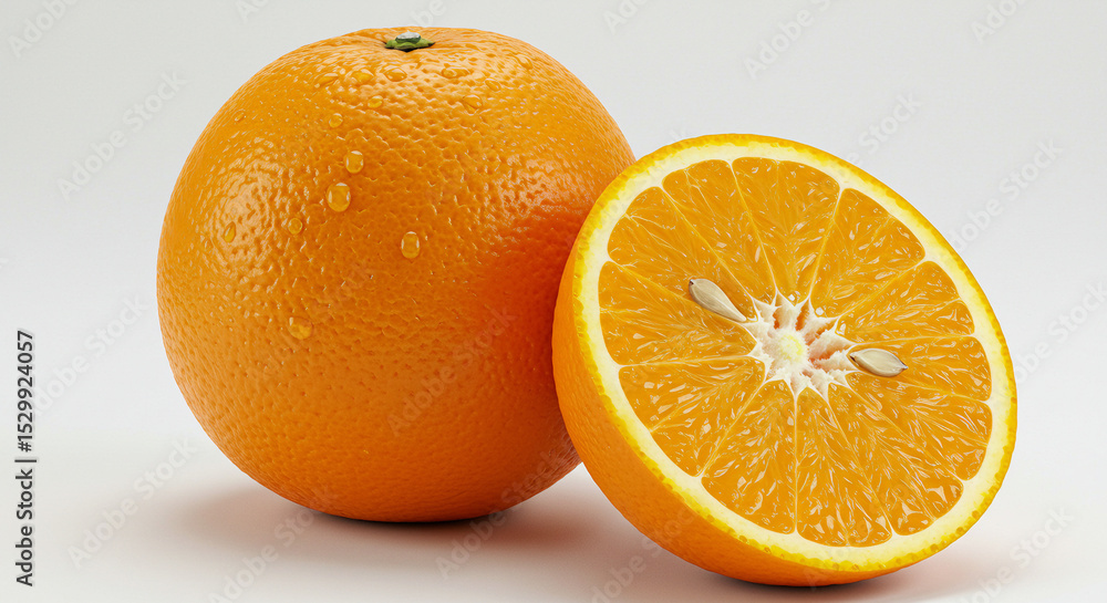 Fototapeta premium orange on white background