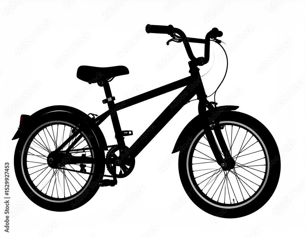 Obraz premium 自転車 シルエット