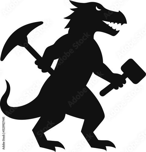 tyrannosaurus rex dinosaur vector illustration