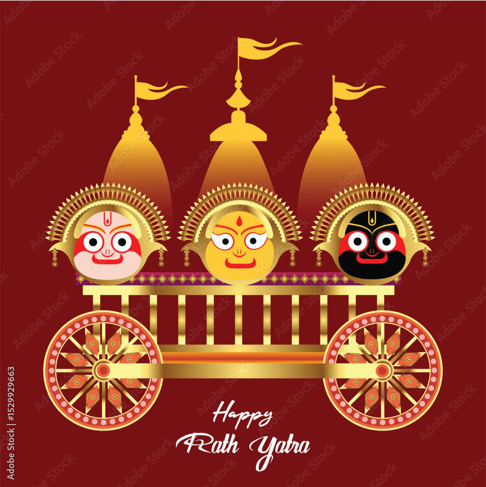 Fototapeta premium Rath yatra design