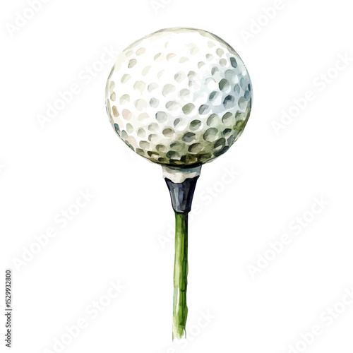 watercolor of Golf, vector, isolated on a white background.