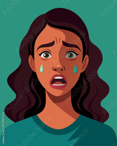 It felt as though her fathers sharp words were physically digging into her skin leaving behind painful verbal scars.. Vector illustration