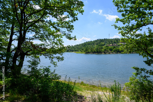 Scenery of Bor Lake (Borsko jezero), an artificial lake in Eastern Serbia near the city of Bor