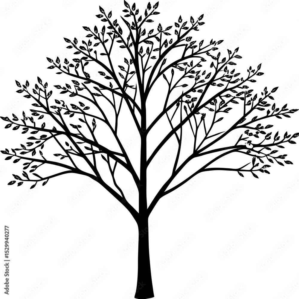 Minimal Tree with Pastel Gradient Leaves – Vector on White Minimal Tree with Pastel Gradient Leaves – Vector on White