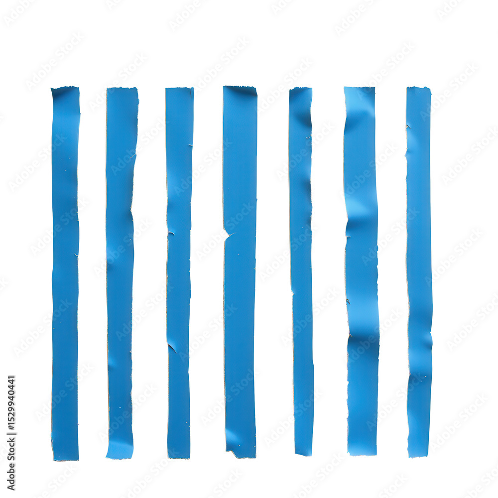 Vertical Blue Ribbons on a White Background for Creative Use in Design, Crafting, and Decoration Projects Vertical Blue Ribbons on a White Background for Creative Use in Design, Crafting, and Decoration Projects