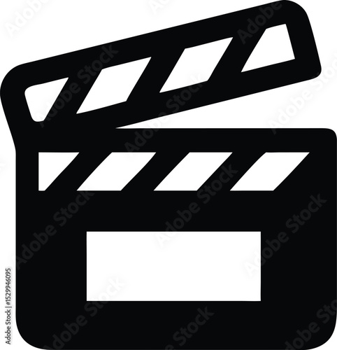 movie clapperboard silhouette