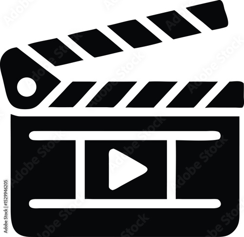movie clapperboard silhouette