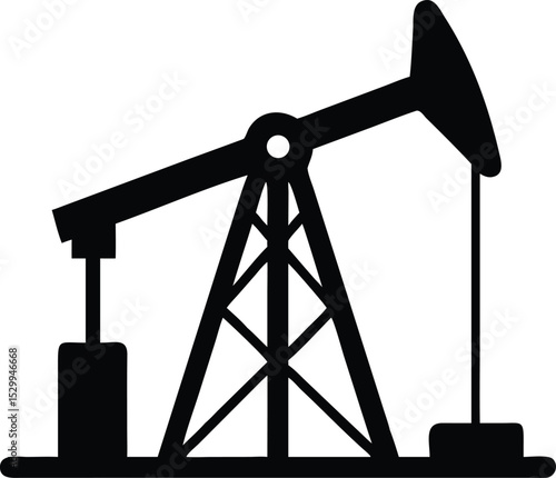oil pump jack silhouette 