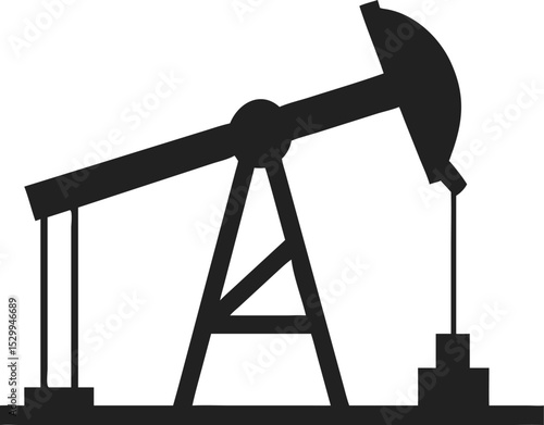 oil pump jack silhouette 