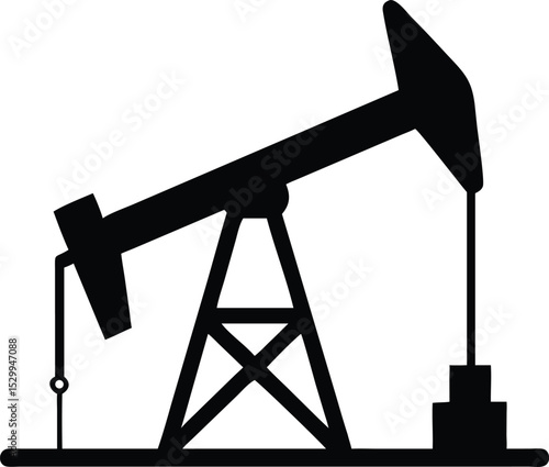 oil pump jack silhouette 