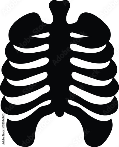 rib cage clip art silhouette 