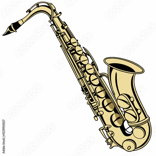 saxophone isolated on white background