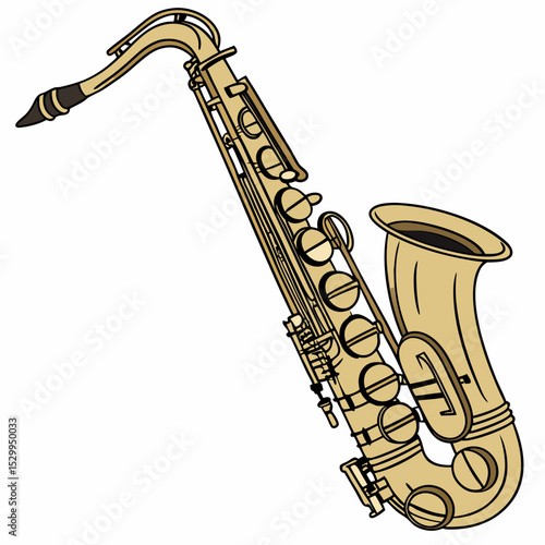 saxophone isolated on white background