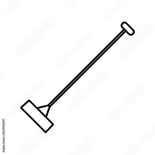 mulch lifter line art on white background