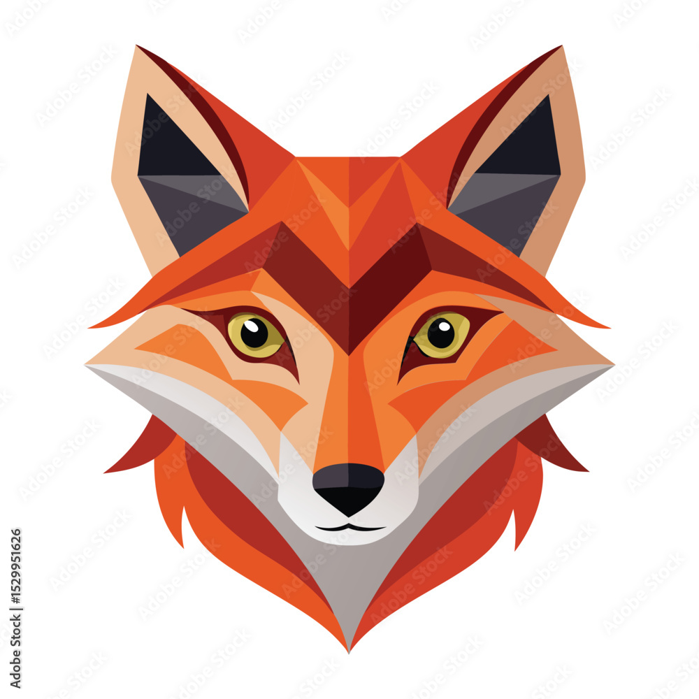 Obraz premium Abstract fox face