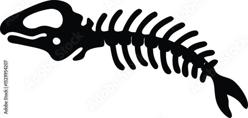 skeleton of whale silhouette