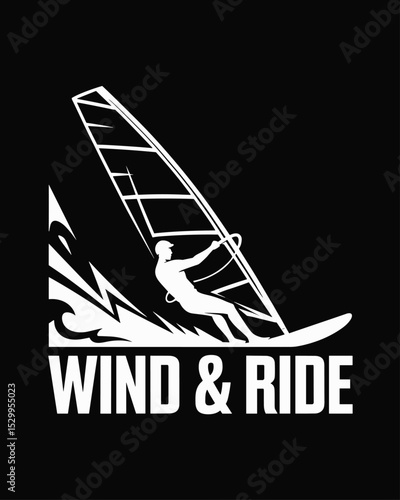 Simple Windsurf vector illustration