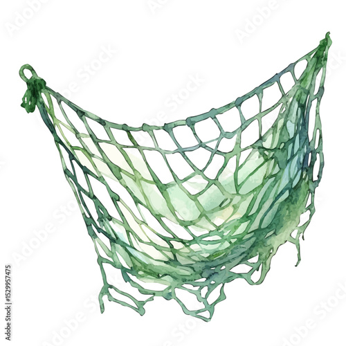Garden Netting, watercolor drawing vector, isolated on a white background.