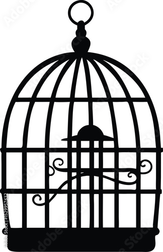 vintage birdcage silhouette 