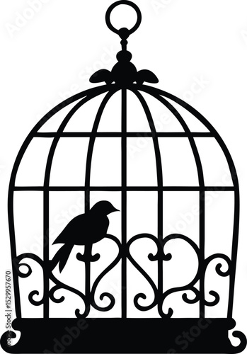 vintage birdcage silhouette 