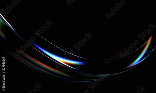 Fototapeta Naklejka Na Ścianę i Meble -  Abstract minimalist design, colorful glass shape, 3d render