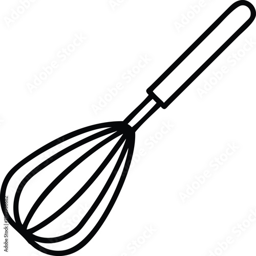 whisk kitchen line art