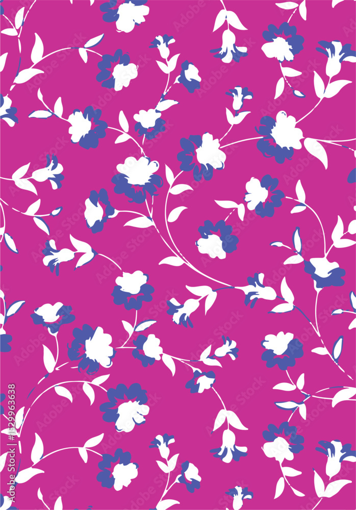Fototapeta premium Flower Seamless Pattern , Floral Seamless Pattern.