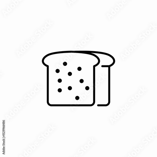 bread bakery icon sign vector