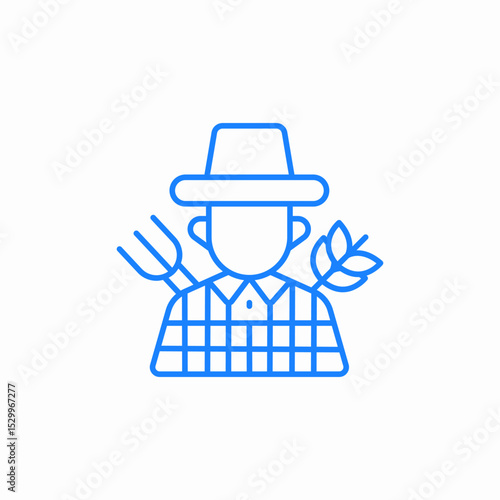 farmer man icon sign vector