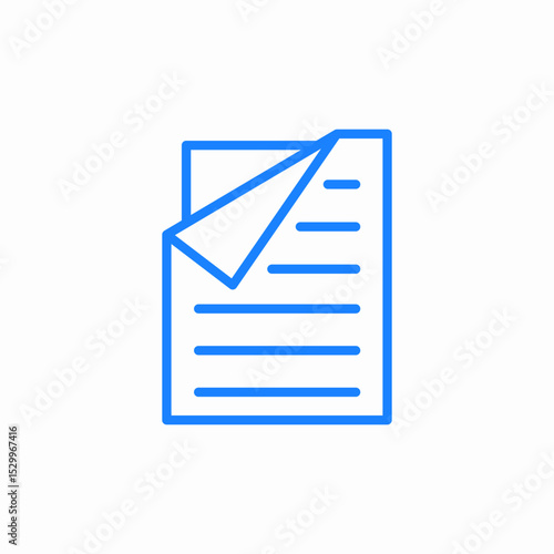 folded cover page icon sign vector