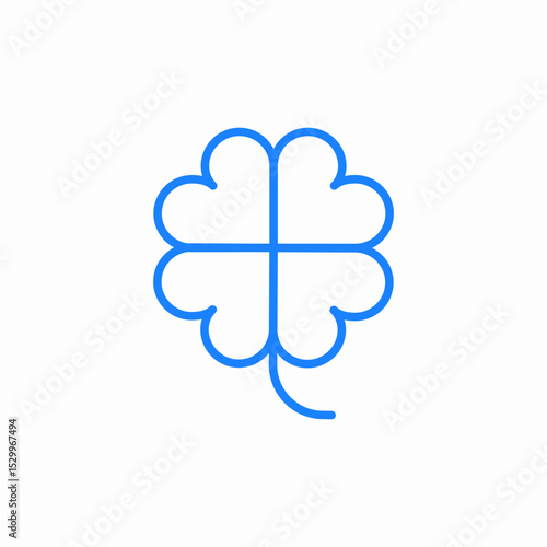 four petal clove icon sign vector