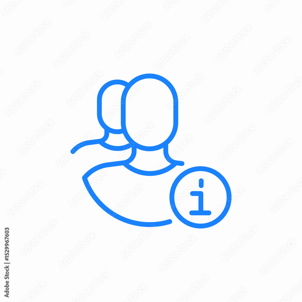Obraz premium group info icon sign vector