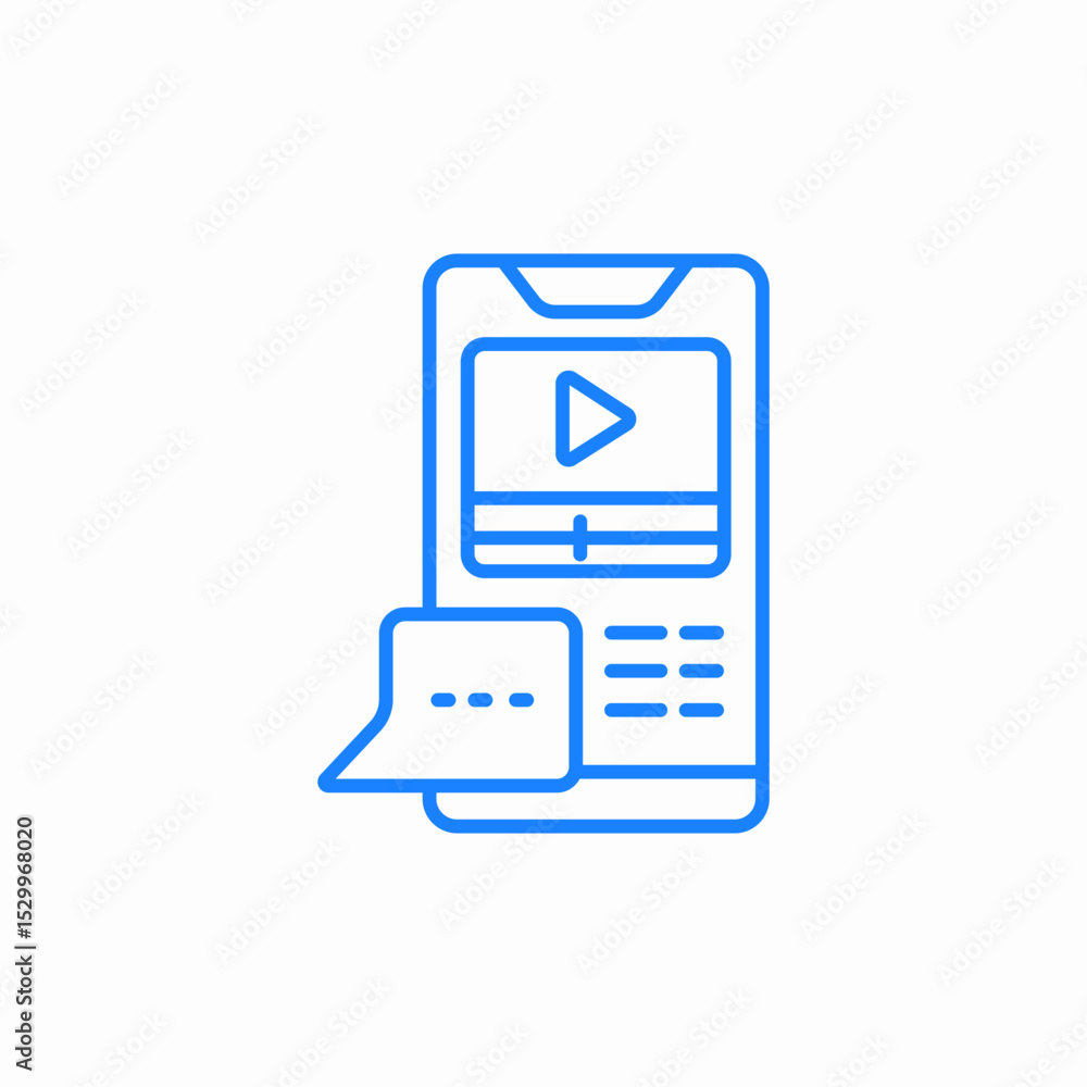 mobile app youtube comment icon sign vector mobile app youtube comment icon sign vector