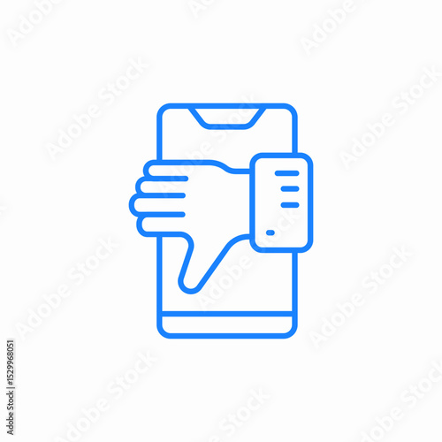 mobile decline icon sign vector