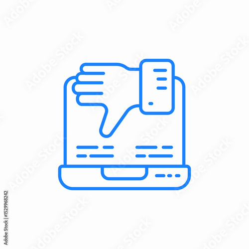 online rejection icon sign vector